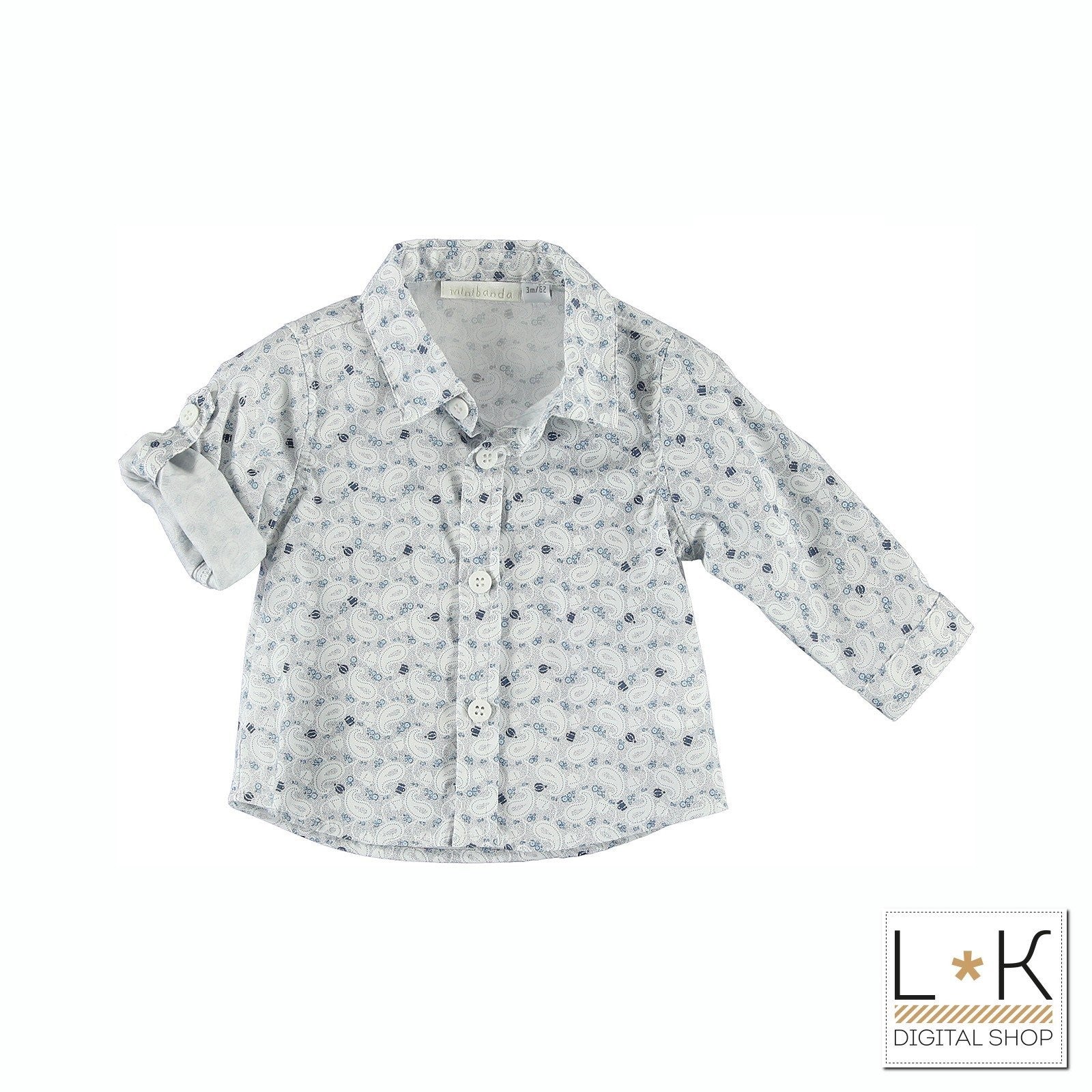 Camicia Fantasia Neonato Minibanda Q616 - MINIBANDA - LuxuryKids