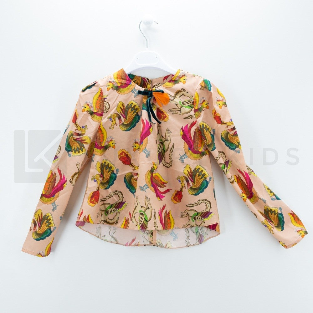 Camicia girocollo Manica lunga con Stampa Bambina Lia Lea BL03436 - LIALEA - LuxuryKids