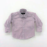 Camicia In Cotone Bianca-Rossa Fantasia Stelle Neonato Manuell & Frank MF3042N - MANUELL&FRANK - LuxuryKids