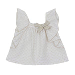 Camicia in Cotone Plumetis Panna Bambina DR KID DK471 - DR.KID - LuxuryKids