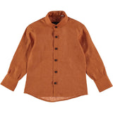 Camicia In Misto Lino Bianca Con Collo Coreano Coccio Neonato MANUELL&FRANK MF3159N - MANUELL&FRANK - LuxuryKids