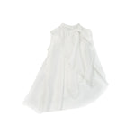 Camicia In Misto Seta Bianca Smanicata Bambina Fun&Fun FNCJSH1029 - FUN&FUN - LuxuryKids