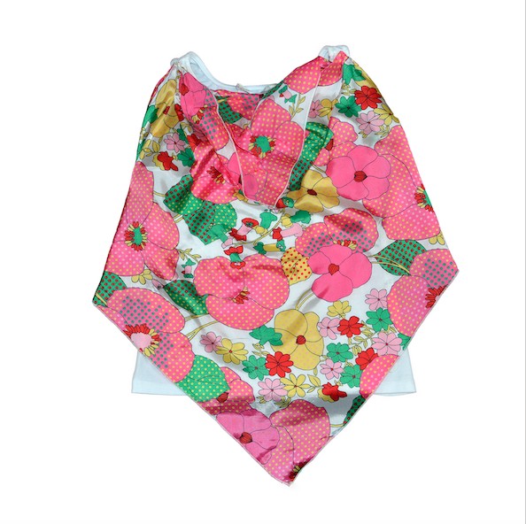 Canotta Elasticizzata Bianco con Fularde Rimovibile Bambina Take Two M03041 - TAKE TWO - LuxuryKids