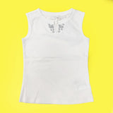 Canotta Elegante in Cotone Bambina Bianco She.Ver CHBTS7745 - SHE.VER - LuxuryKids