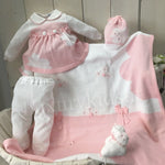 Cappellino in Filo Rosa Neonata Primo di Bebè 403.9 - PRIMODI' BEBE' - LuxuryKids