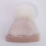 Cappellino In Lana Con Pompon Rosa Antico Neonata LA SARTORIA DEI PICCOLI LK854 - LA SARTORIA DEI PICCOLI - LuxuryKids