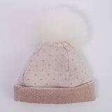 Cappellino In Lana Con Pompon Rosa Antico Neonata LA SARTORIA DEI PICCOLI LK854 - LA SARTORIA DEI PICCOLI - LuxuryKids