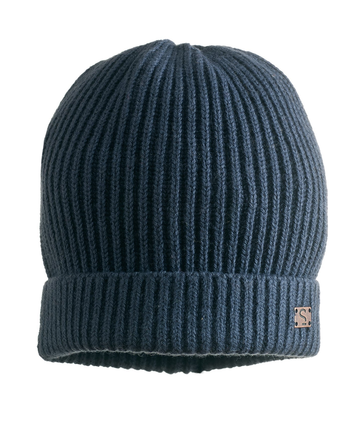 Cappello A Coste In Misto Lana blu Neonato Sarabanda R011 - SARABANDA - LuxuryKids