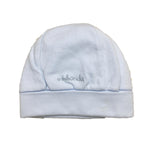 Cappello con risvoltino in caldo cotone morbido celeste neonato 18mesi MINIBANDA F904 - MINIBANDA - LuxuryKids
