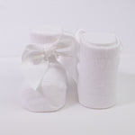 Calzino Scarpetta In Caldo Cotone Con Fiocchetto Neonati CARLOMAGNO 2400 - CARLOMAGNO - LuxuryKids