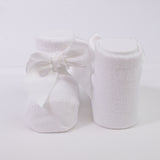 Calzino Scarpetta In Caldo Cotone Con Fiocchetto Neonati CARLOMAGNO 2400 - CARLOMAGNO - LuxuryKids