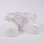 Calzino Scarpetta In Caldo Cotone Con Fiocchetto Neonati CARLOMAGNO 2400 - CARLOMAGNO - LuxuryKids
