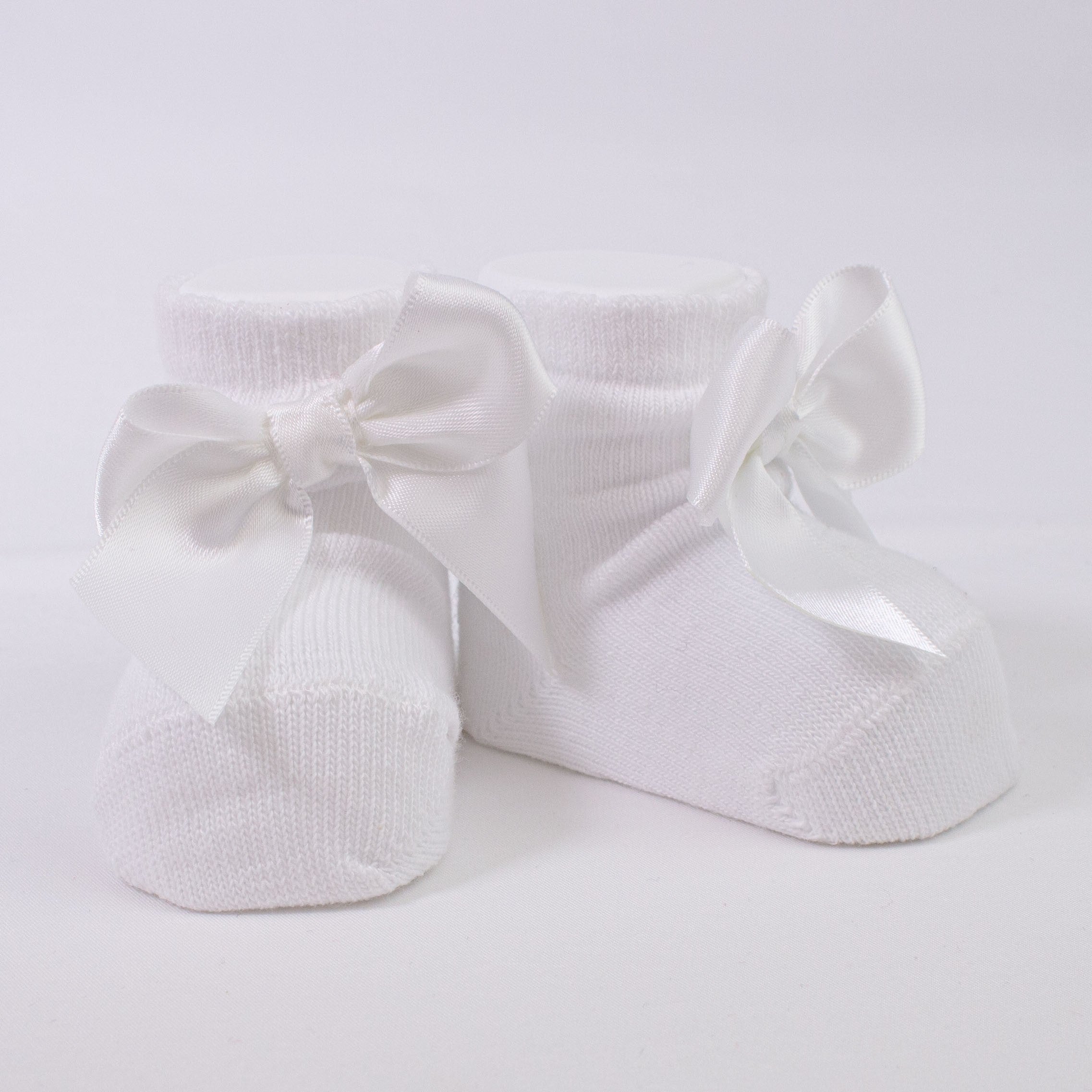 Calzino Scarpetta In Caldo Cotone Con Fiocchetto Neonati CARLOMAGNO 2400 - CARLOMAGNO - LuxuryKids