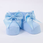 Calzino Scarpetta In Caldo Cotone Con Fiocchetto Neonati CARLOMAGNO 2400 - CARLOMAGNO - LuxuryKids