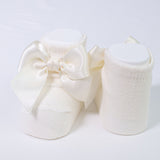 Calzino Scarpetta In Caldo Cotone Con Fiocchetto Neonati CARLOMAGNO 2400 - CARLOMAGNO - LuxuryKids