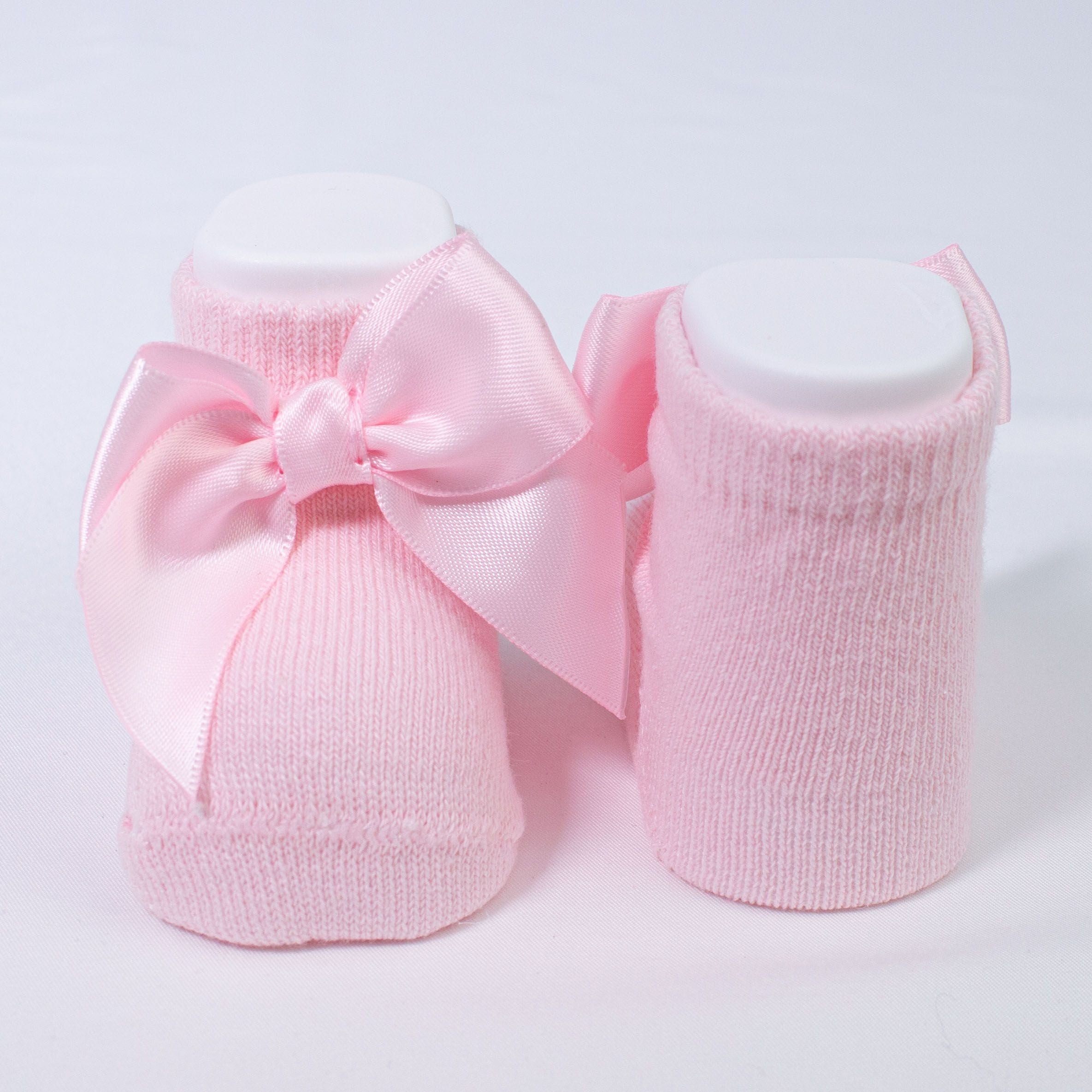 Calzino Scarpetta In Caldo Cotone Con Fiocchetto Neonati CARLOMAGNO 2400 - CARLOMAGNO - LuxuryKids