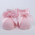 Calzino Scarpetta In Caldo Cotone Con Fiocchetto Neonati CARLOMAGNO 2400 - CARLOMAGNO - LuxuryKids