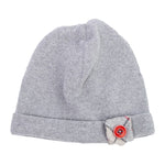 Cappello In Lana E Caldo Cotone Grigio Neonato LA SARTORIA DEI PICCOLI LK8621 - LA SARTORIA DEI PICCOLI - LuxuryKids