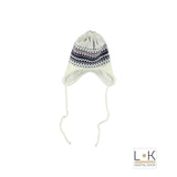 Cappello In Misto Lana Panna Con Copriorecchie Neonato Minibanda N314 - MINIBANDA - LuxuryKids