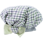 Cappello Modello Baschetto In Caldo Cotone A Quadretti Verde Neonata ALEXIA ALCP20I - ALEXIA - LuxuryKids