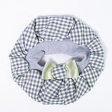 Cappello Modello Baschetto In Caldo Cotone A Quadretti Verde Neonata ALEXIA ALCP20I - ALEXIA - LuxuryKids