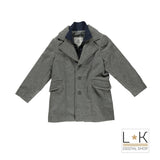 Cappotto Lungo In Panno Grigio Bambino Sarabanda H373 - SARABANDA - LuxuryKids