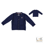 Cardigan Blu Neonato Sarabanda M102 - SARABANDA - LuxuryKids