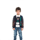 Cardigan Elegante Blu a Righe Bambino Fun&Fun FNMBSW9909 - FUN&FUN - LuxuryKids