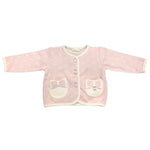 Cardigan in Caldo Cotone Rosa Neonata Ninnaoh I1567 - NINNAOH - LuxuryKids