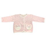 Cardigan in Caldo Cotone Rosa Neonata Ninnaoh I1567 - NINNAOH - LuxuryKids
