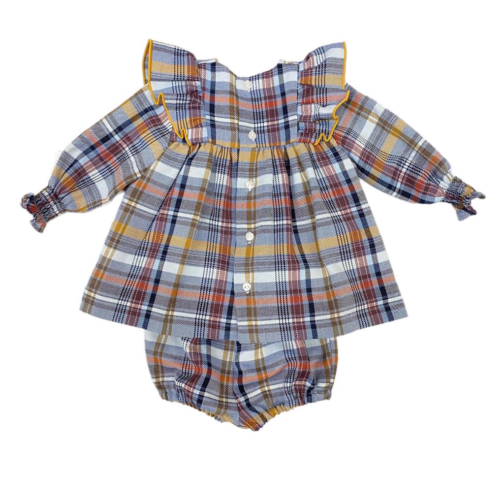       AbitoManicaLungaConCulotteFantasiaScozzeseNeonataYOEDU5100Luxurykids