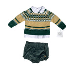 Completo3pezziEleganteChicNeonatoYOEDU0209VerdeLuxurykids