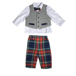 Completo4pezziEleganteScozzeseNeonatoYOEDU2859Luxurykids