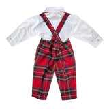    CompletoConPantaloneConBretelleCamiciaEPapillonScozzeseNeonatoISABELC298NLuxurykids_2