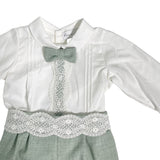     CompletoEleganteInCaldoCotoneNeonatoPONTOPORPONTO5876VerdeLuxurykids_2