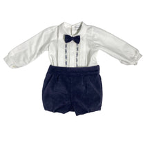 Completo Elegante In Velluto Neonato PONTO POR PONTO 5872 - PONTO POR PONTO - LuxuryKids