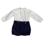 Completo Elegante In Velluto Neonato PONTO POR PONTO 5872 - PONTO POR PONTO - LuxuryKids
