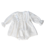 Abito con culotte Elegante Cerimonia Caldo Cotone Neonata GRANLEI 2195 - GRANLEI - LuxuryKids