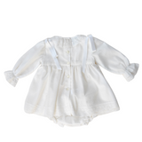 Abito con culotte Elegante Cerimonia Caldo Cotone Neonata GRANLEI 2195 - GRANLEI - LuxuryKids