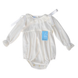 Pagliaccetto Intero Elegante Cerimonia in Caldo cotone Panna Neonato/a  GRANLEI 2196 - GRANLEI - LuxuryKids