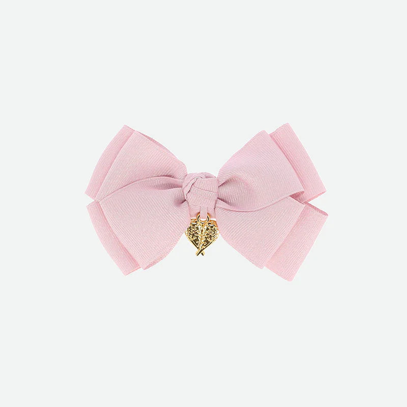 Pinzette mit metallischer Schleife und Krone für Mädchen-Engelsgesicht METALLICBIGBOW