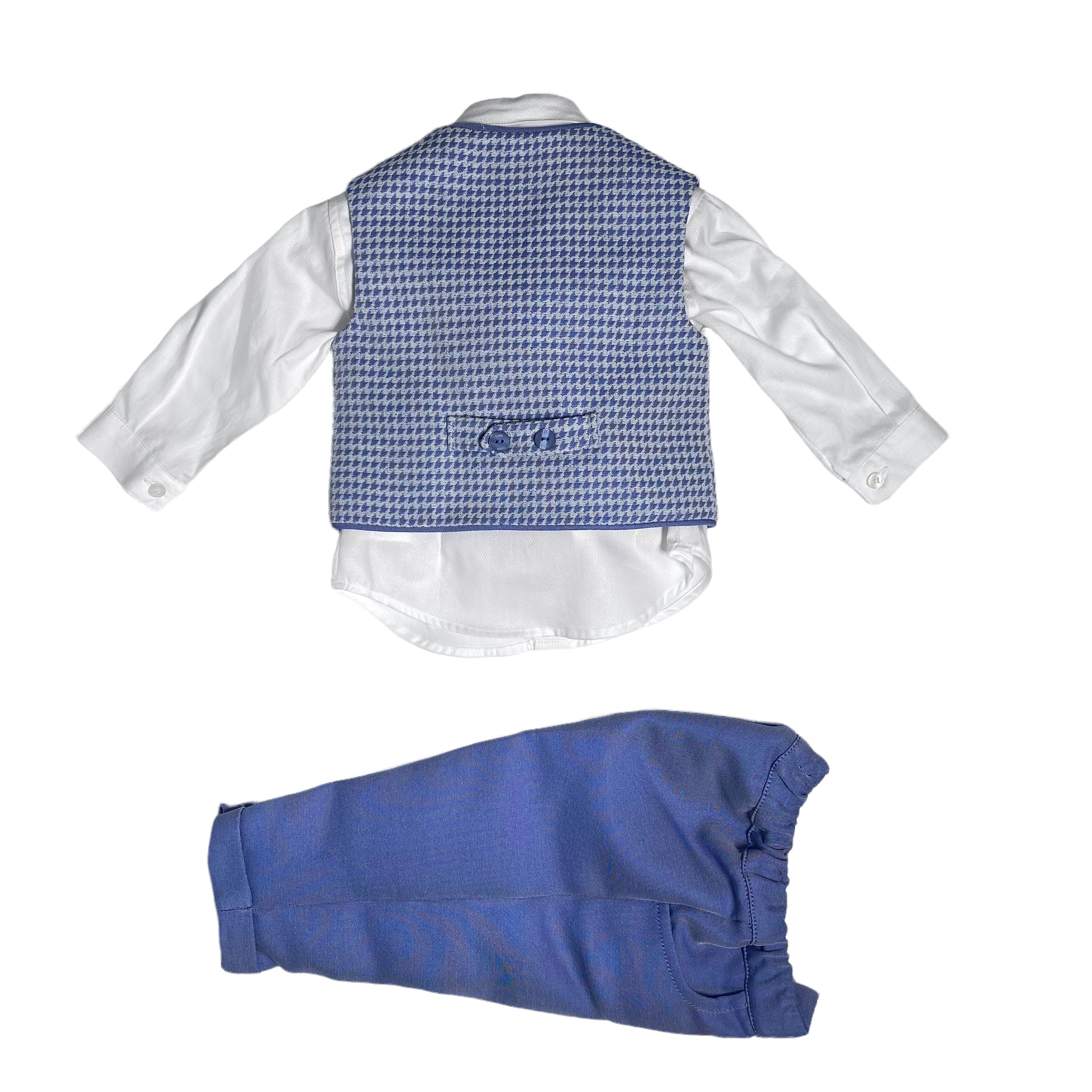 Completo Elegante Con Pantalone Camicia E Gilet Neonato NINNAOH I22541 - NINNAOH - LuxuryKids