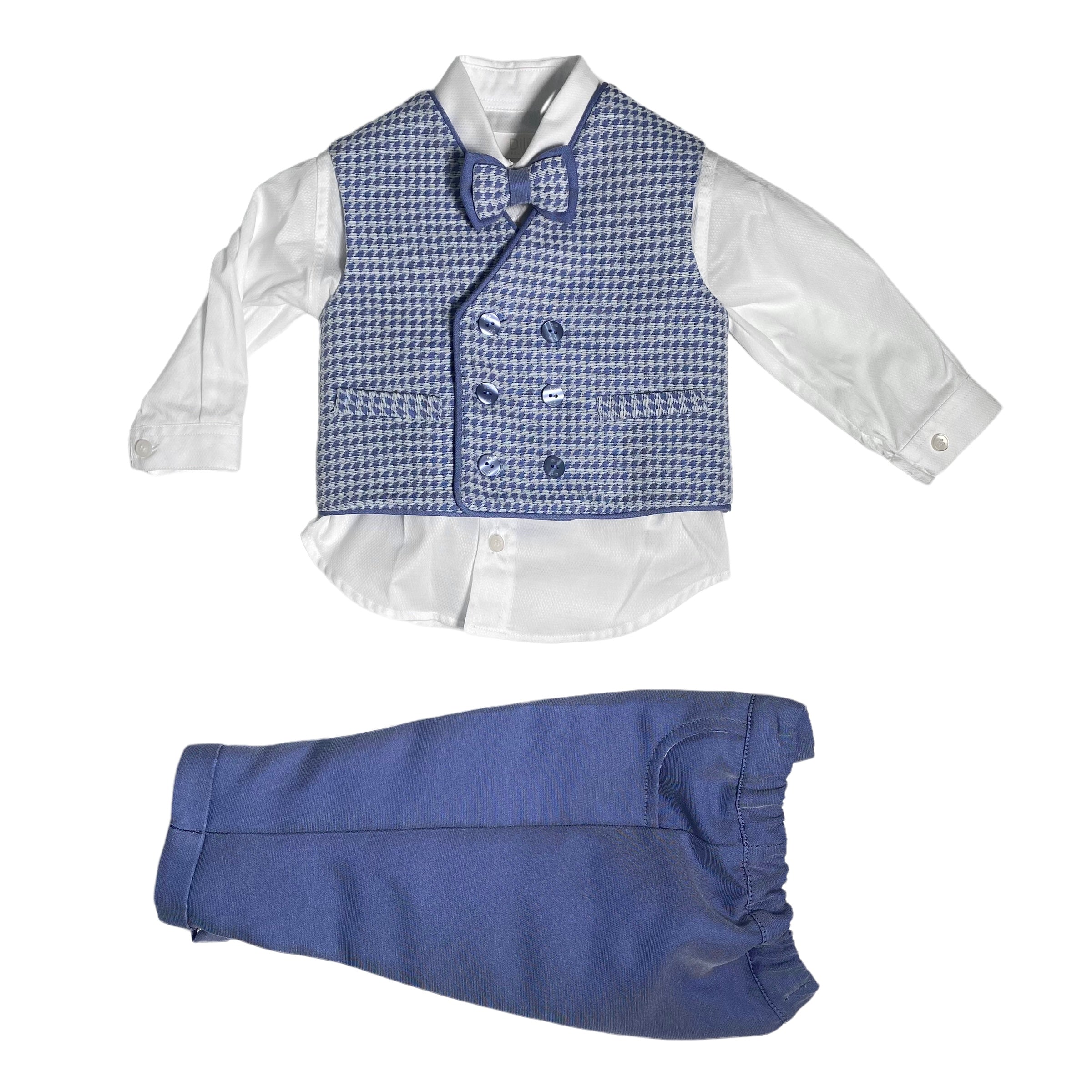 Completo Elegante Con Pantalone Camicia E Gilet Neonato NINNAOH I22541 - NINNAOH - LuxuryKids