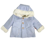 Cappotto Montone Con Cappuccio Neonata DEL SUR 3994 - DEL SUR - LuxuryKids