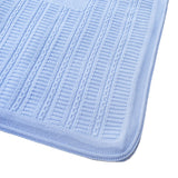 Copertina In 100% Lana Con Trecce Azzurra Neonato CREAZIONI LUANA 7030 - CREAZIONI LUANA - LuxuryKids