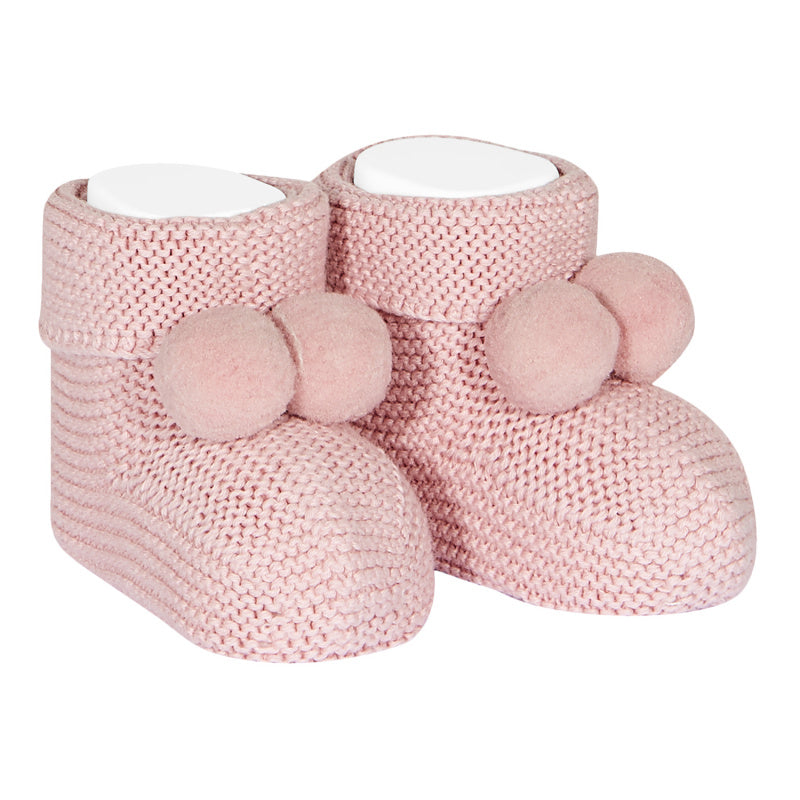 Babbucce In Caldo Cotone Punto Legaccio Con Pompon Neonato/a CONDOR 2916 - Condor - LuxuryKids