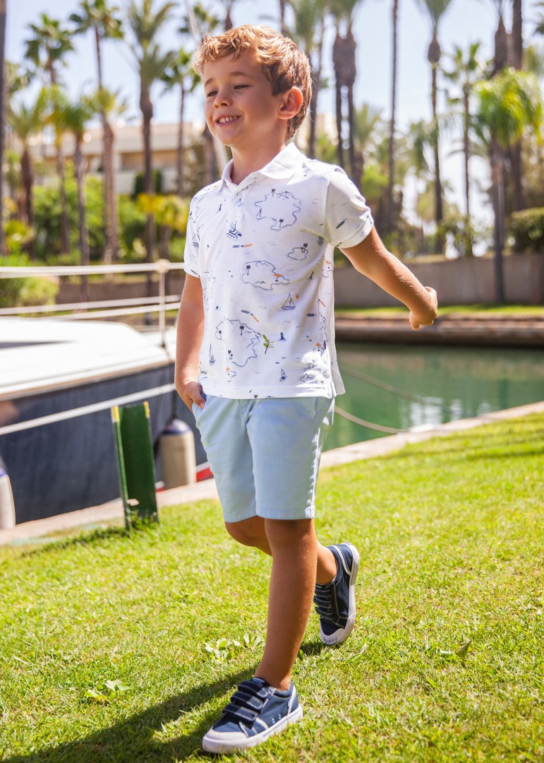 Bermuda Modello Chino In Twill Di Cotone Bambino MAYORAL 202 - MAYORAL - Luxury Kids