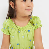 Blusa Manica Corta Con Ricami In Cotone Bambina MAYORAL 3139 - MAYORAL - Luxury Kids