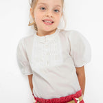 Blusa Manica Corta In Popeline Bambina MAYORAL 3138 - MAYORAL - Luxury Kids