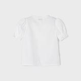 Blusa Manica Corta In Popeline Bambina MAYORAL 3138 - MAYORAL - Luxury Kids